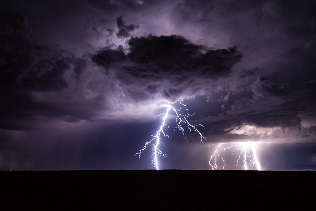 Severed_v1.zip 9 Lightning bolts striking under purple storm clouds at night