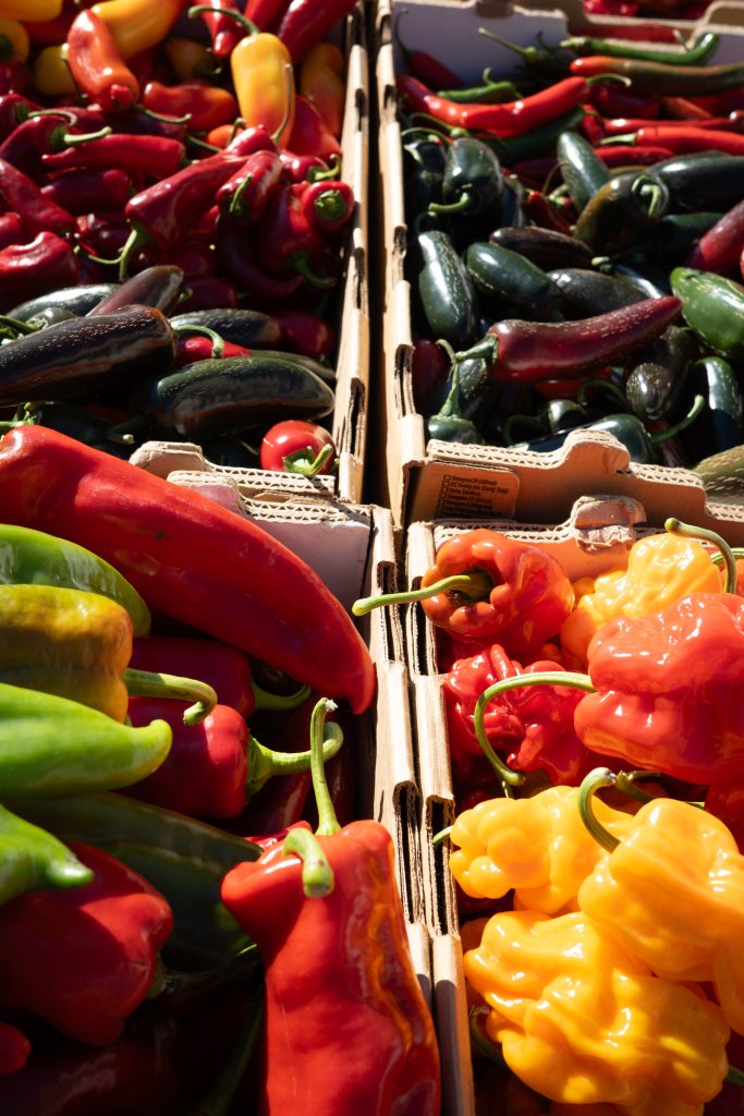 Peppers at the farmers market